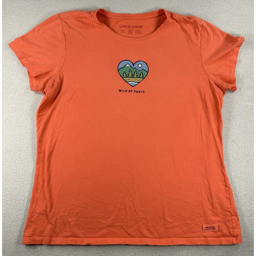 Life Is Good Crusher T-Shirt Lot of 2 Womens XL Nature Get Out Wild at Heart - Picture 2 of 10